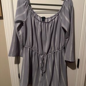 Blue Striped Romper